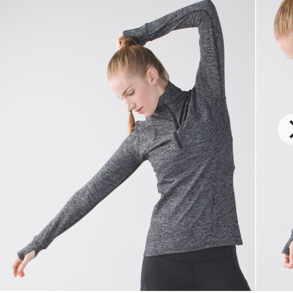 lululemon athletica Tops - Lululemon Size 6 Heathered Grey Kanto Catch Me Half 1/2 Zip Pullover